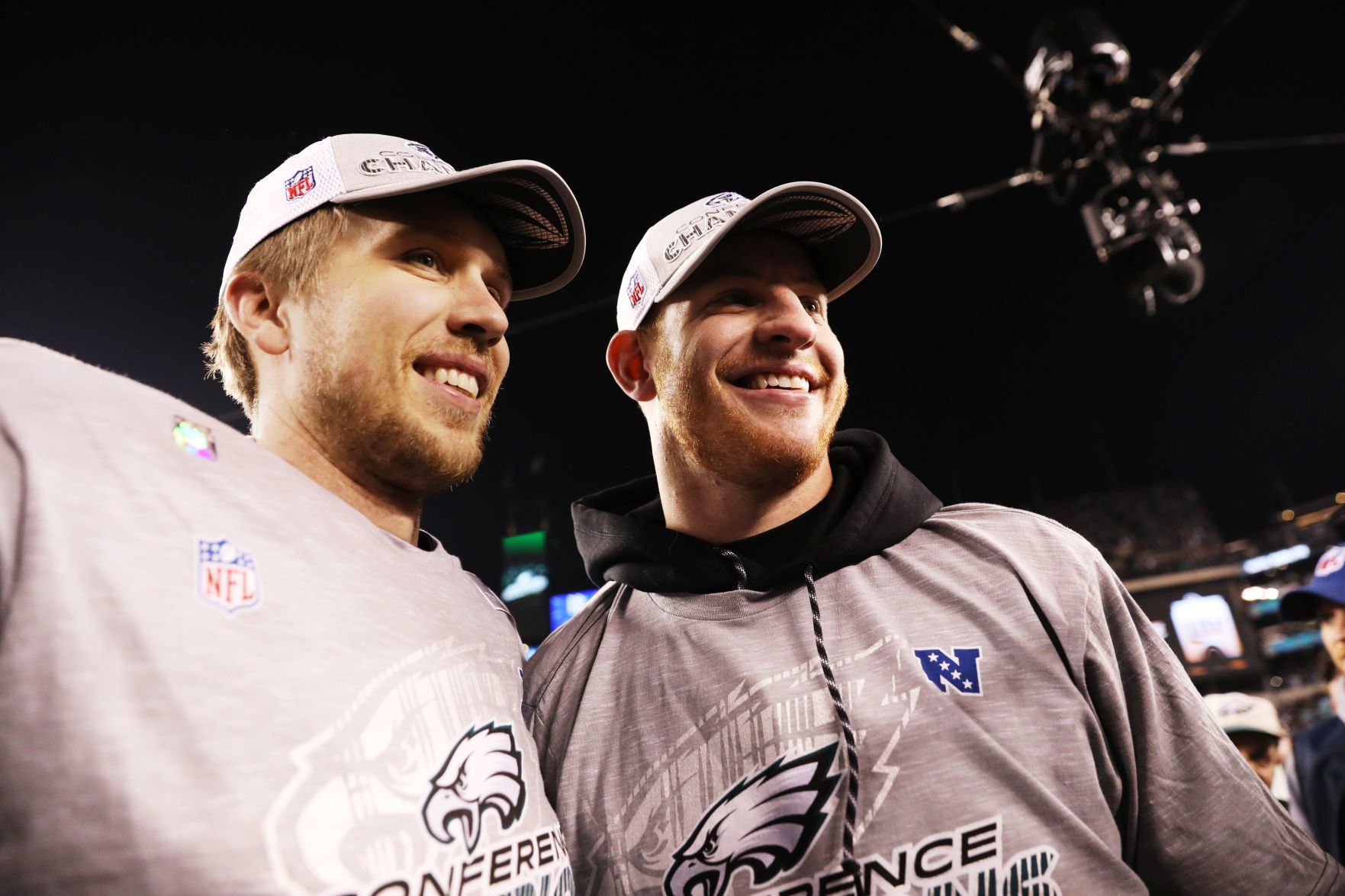 Eagles celebrate postgame
